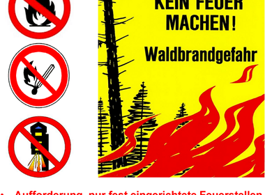 Waldbrandgefahr - Gefahrenstufe 3 (erhebliche Gefahr)
