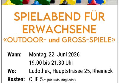 Spielabend für Erwachsene - Outdoor- und Gross-Spiele